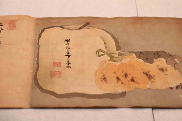 若冲の画号「米斗翁行年七十六歳画」が記されている