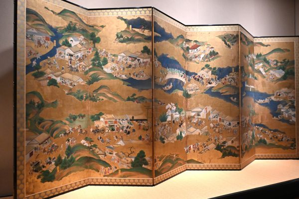 伊勢参宮道中図屏風　江戸時代　根津美術館蔵　展示期間：11月4日まで