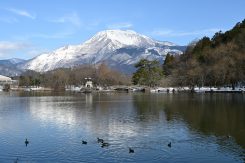 冠雪した伊吹山